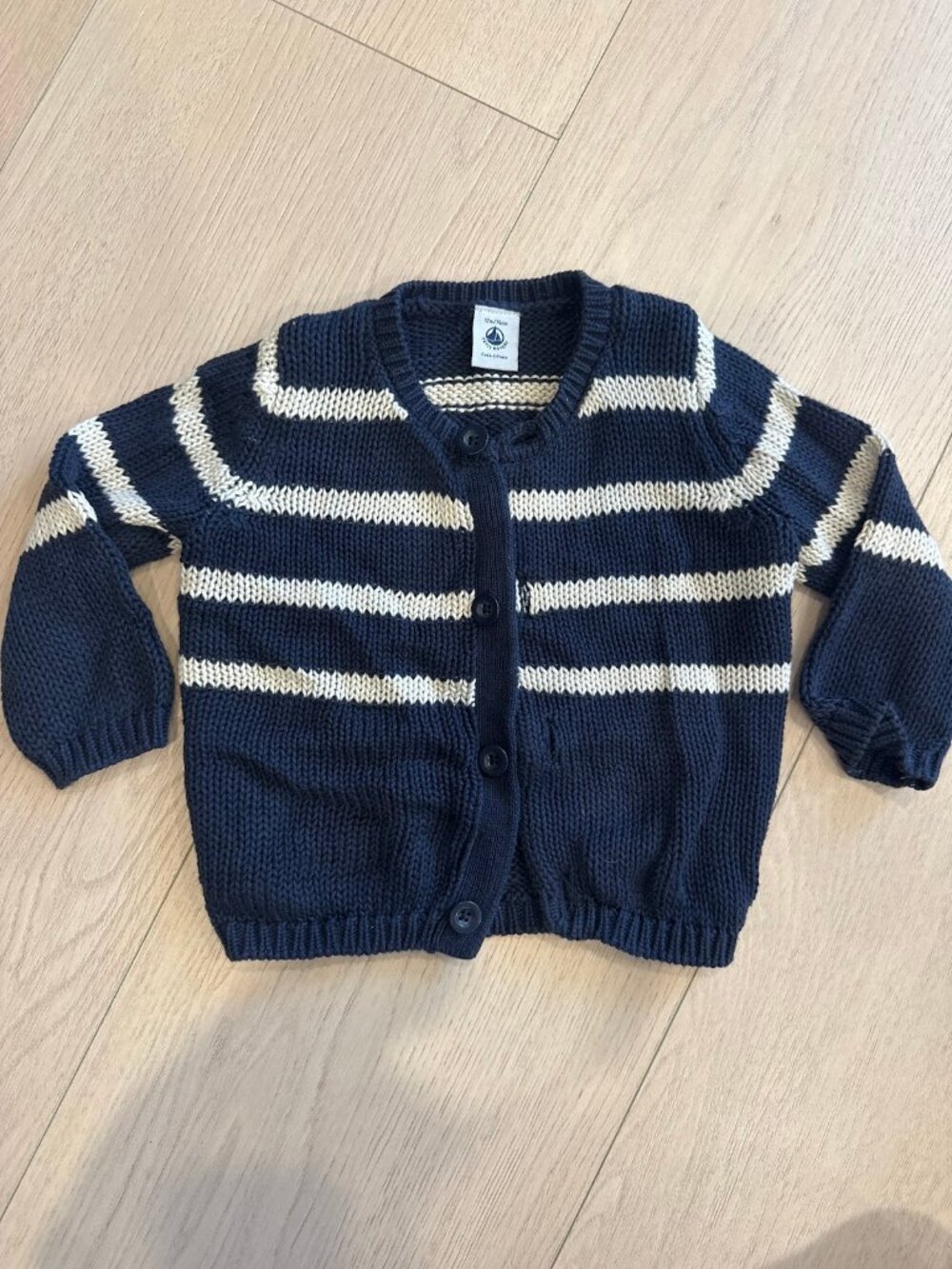 Petit Bateau Navy Cardigan Sweater | 12 months